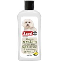 Shampoo Tonalizante de Pelos Claros 500ml Sanol Dog