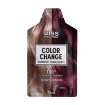 Shampoo Tonalizante Kiss New York Color Change Cor Borgonha com 3 Unidades Shampoo Tonalizante Kiss New York Color Change Cor Borgonha com 3 Unidades