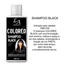 Shampoo Tonalizante Preto Intenso - S/ Amônia Resultado 100% Natural La cosméticos 300ml