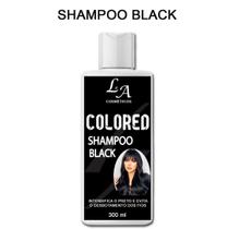 Shampoo Tonalizante Preto Intenso - S/ Amônia - Resultado 100% Natural La Cosméticos 300ml