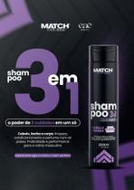 Shampoo Triple Match Cabelo e Barba 300ml - 3 em 1 - Match for Men