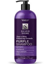 Shampoo VANIDOX Brass Toning Purple para cabelos grisalhos e prateados 480 ml Shampoo VANIDOX Brass Toning Purple para cabelos grisalhos e prateados 480 ml