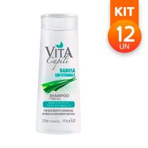 Shampoo Vita Capili Muriel Babosa com Vitamina E Hidratação e fortalecimento 310ml (Kit com 12)