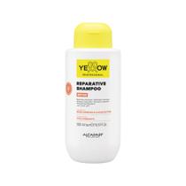 Shampoo Yellow Repair Alfaparf 500ml com Bond Complex e manteiga de cacau para cabelos danificados e fortes