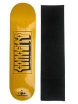 Shape de Skate Conceito Logo Grapixo Marfim + Lixa Nacional Grátis