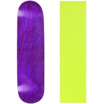 Shape de Skate Moose 8.0" Roxo com Grip Amarelo