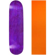 Shape de Skate Moose 8.0" Roxo e Laranja com Grip