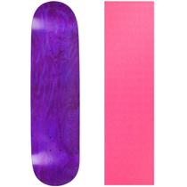 Shape de Skate Moose 8.0" Roxo e Rosa com Grip