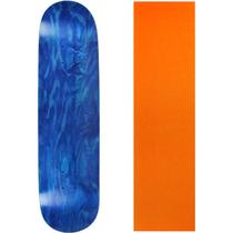 Shape de Skate Moose 8,25" Azul com Lixa Laranja Shape de Skate Moose 8,25" Azul com Lixa Laranja