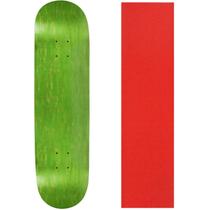 Shape de Skateboard Moose 8.25" Verde com Lixa Vermelha Shape de Skateboard Moose 8.25" Verde com Lixa Vermelha