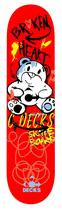 Shape marfim c_decks urso fundo vermelho 8.00" + lixa emborrachada Shape marfim c_decks urso fundo vermelho 8.00" + lixa emborrachada
