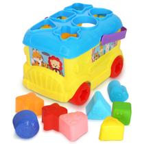 Shape Sorter Toy Playkidiz Bus com 16 formas coloridas 1-3