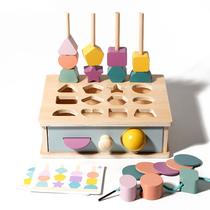 Shape Sorting Toy Treehole multifuncional para crianças 3 em 1 Shape Sorting Toy Treehole multifuncional para crianças 3 em 1