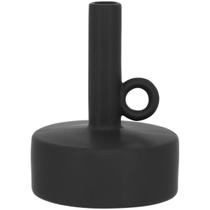 SHAPE VASO 18x14x14cm CERÂMICA PRETO SHAPE VASO 18x14x14cm CERÂMICA PRETO