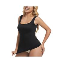 Shapewear Feminino Barriga Controle Regata Sem Costura Compressão Corpo Shaper Camisola