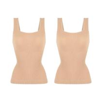 Shapewear Feminino Barriga Controle Regata Sem Costura Compressão Corpo Shaper Camisola