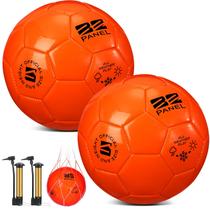 Shappy 2 Pelotas de Fútbol Naranja Talla 3 con Bomba y Bolsa de Malla