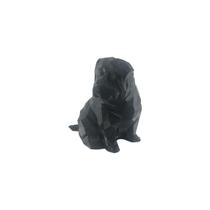 Shar-Pai Sentado Low Poly Cachorro Pet Decoração 3D Preto