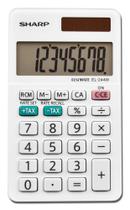 Sharp Calculadora empresarial EL-244WB, branca 2,125, 6 x 10,3 x 0,8 cm