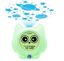 Sharp Ready to Wake Owl Sleep Trainer, relógio infantil para pronto para levantar, luz noturna de projeção de teto e recurso "off-to-bed" - simples de definir e usar!