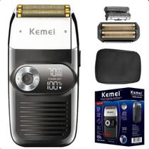 Shaver Profissional Kemei Km 2026 Alta Eficiência Compacta Slim Shaver Profissional Kemei Km 2026 Alta Eficiência Compacta Slim