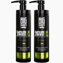 Shaving Gel De Barbear Big Barber 750ml Lemon Caixa Com 2 Unidades