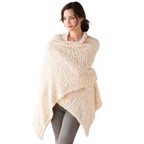 Shawl DEMDACO Giving, creme feminino de nylon de malha macia de tamanho único Shawl DEMDACO Giving, creme feminino de nylon de malha macia de tamanho único