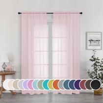 Sheer Curtain OWENIE 42x72cm 2 painéis Set Blush for French Door