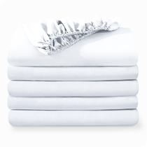 Sheet Bare Home Fitted Bone, pacote com 5 unidades ultramacias Sheet Bare Home Fitted Bone, pacote com 5 unidades ultramacias