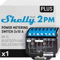 Shelly Plus 2PM Módulo Relé Inteligente Operado por Wi-Fi Corrente Total de 2 Canais 16A Bivolt Preto Shelly Plus 2PM Módulo Relé Inteligente Operado por Wi-Fi Corrente Total de 2 Canais 16A Bivolt Preto