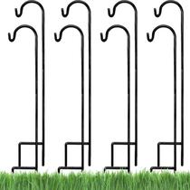 Shepherd Hooks AshmanOnline 89 cm, pacote com 8 peças de metal preto