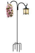 Shepherds Hook Gtongoko Double para alimentador de pássaros de 233 cm ao ar livre