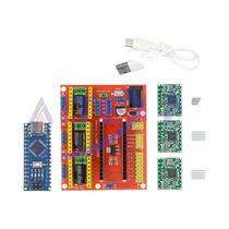 Shield CNC Tipo-C V4 Nano 3.0 Com Cabo USB 3DRV8825 A4988 Conjunto De Controle De Motores Para