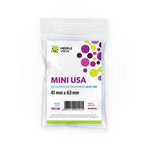 Shields Sleeves Mini Usa 41 X 63mm Blue Core Meeple Virus 100 unidades MVB0005 Shields Sleeves Mini Usa 41 X 63mm Blue Core Meeple Virus 100 unidades MVB0005