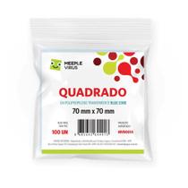 Shields Sleeves Quadrado 70 X 70mm Blue Core Meeple Virus 100 unidades MVB0014 Shields Sleeves Quadrado 70 X 70mm Blue Core Meeple Virus 100 unidades MVB0014
