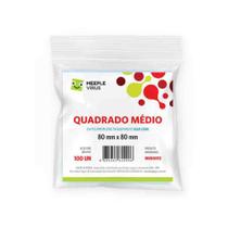 Shields Sleeves Quadrado Medio 80 X 80mm Blue Core Meeple Virus 100 unidades Shields Sleeves Quadrado Medio 80 X 80mm Blue Core Meeple Virus 100 unidades