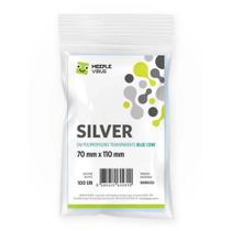 Shields Sleeves Silver 70 X 110mm Blue Core Meeple Virus 100 unidades Shields Sleeves Silver 70 X 110mm Blue Core Meeple Virus 100 unidades