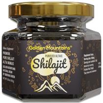 Shilajit Siberian Green Golden Mountains 100g com colher