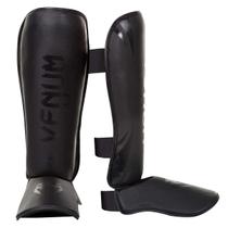 Shin Guard Venum Challenger Standup preto/preto Skintex