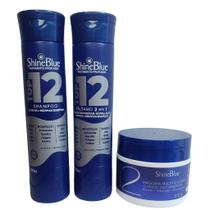 Shine Blue Kit Top 12 Ativos Múltiplos Benefícios Hidratação,Nutrição E Reconstrução