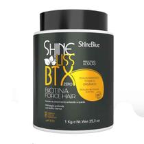 Shine Liss BTX Realinhamento Térmico Biotina Force Hair 1kg - Shine Blue