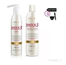 Shock3 Óleo De Argan Shampoo + Regenerador Nutritivo 300ml - nutra hair