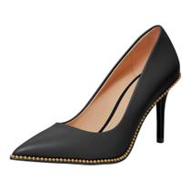 Shoe Coach Samantha Pump para mulher em couro preto tamanho 5 Shoe Coach Samantha Pump para mulher em couro preto tamanho 5