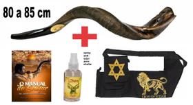 Shofar De Chifre Antilope Livro Capa De Israel 80 a 85 cm