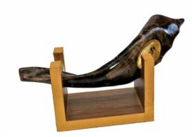 Shofar De Chifre De Cabra Italiana + Suporte