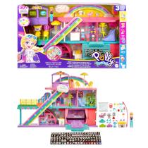 Shopping Center Polly Pocket Mattel 3 Andares com mais de 35 Acessórios