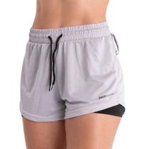 Short 2 em 1 Feminino Dryfit Academia Bermuda Dupla Para Treino Caminhada e Outros Esportes