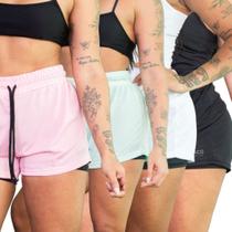 Short 2 em 1 Feminino Dryfit Academia Bermuda Dupla Para Treino Caminhada e Outros Esportes
