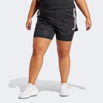 Short Adidas Own The Run Excite 3 Stripes 2In1 Plus Size Feminino