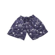 Short água estampado coqueiros roxo hunter